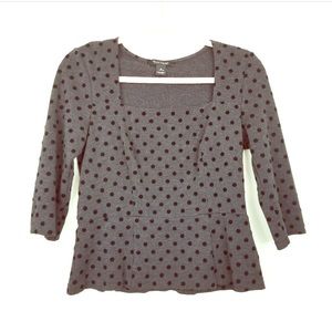 White house Black market polka dot top